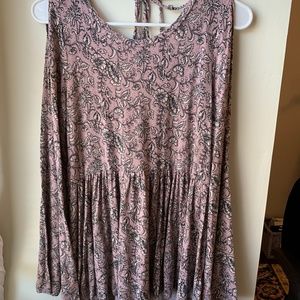 Open-backed Pink with Black Detail Top